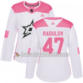 Naisten NHL Dallas Stars Pelipaita Alexander Radulov 47 Adidas 2017-2018 Valkoinen Vaaleanpunainen Fashion Authentic
